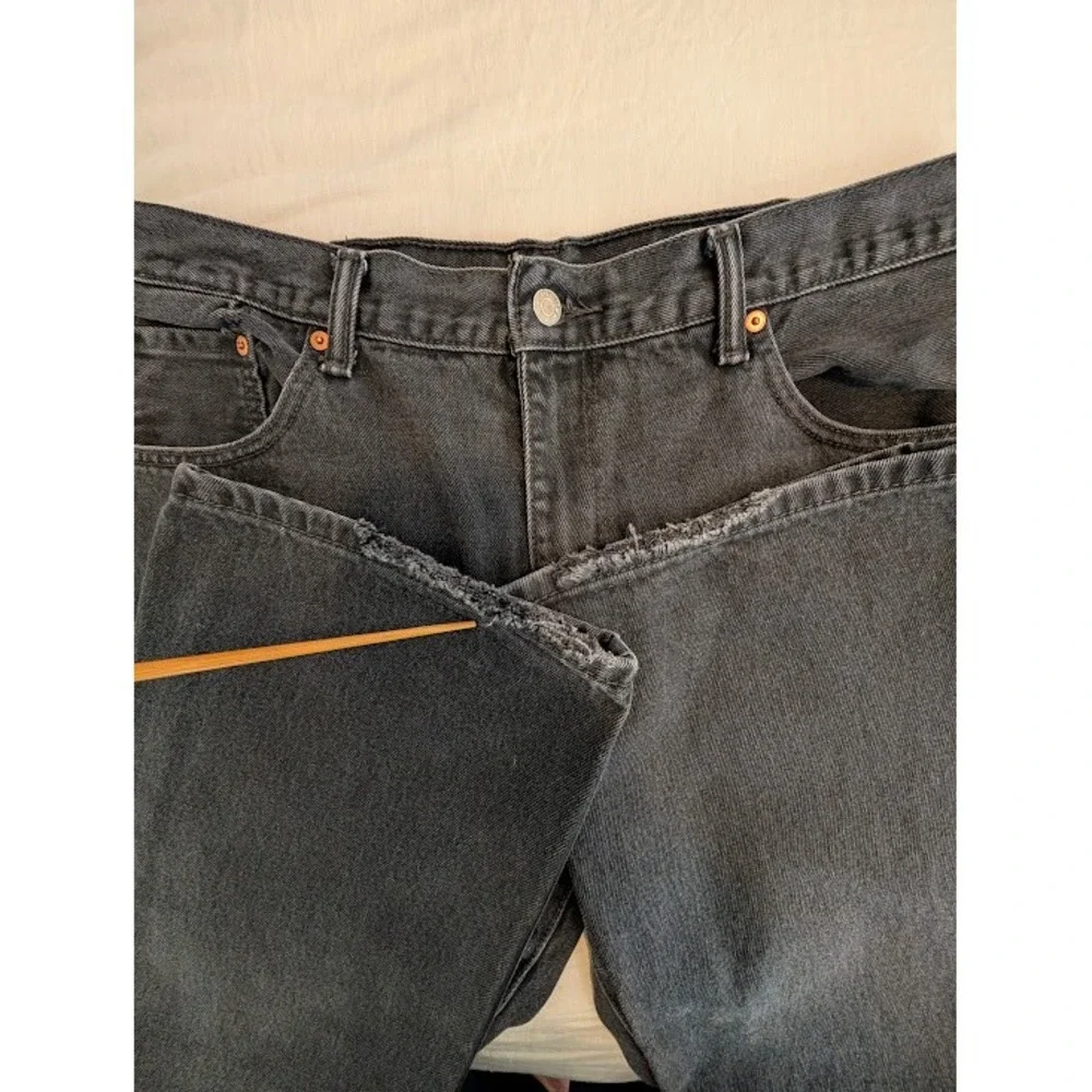 Levi's 517 Jeans Mens 38x29 (FITS 37x28) Black 100% Cotton